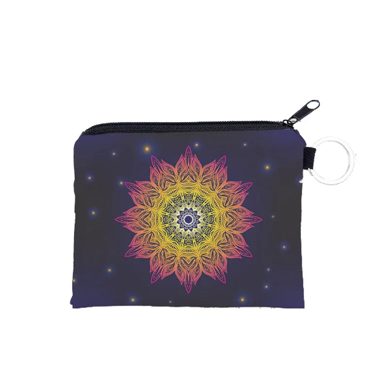 

Zohra New Style 3D Printed Mandala Purse Key Card Holder Coin Bag Wallet