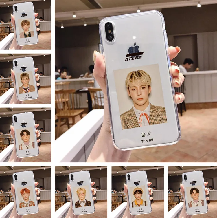 ATEEZ HongJoong SeongHWA мягкий силиконовый Мобильный телефон чехол для iPhone 6 6s 7 8plus X XS XR XSMAX |
