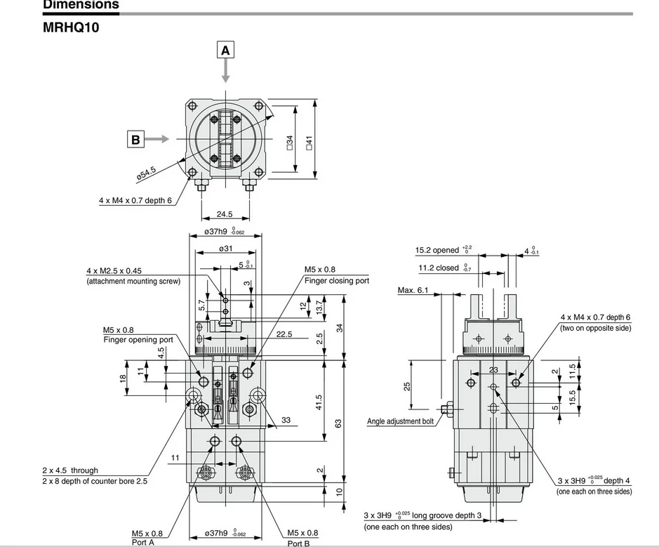 Пневматический захват воздуха, цилиндр MRHQ 16D-90S MRHQ16D-180S MRHQ 10D-90S MRHQ 25D-90S MRHQ20D-180S
