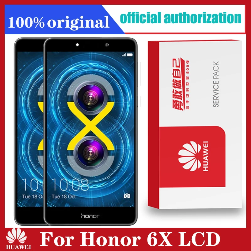 Оригинальный сменный дисплей 5 дюйма для Huawei Honor 6X ЖК-дисплей с сенсорным экраном