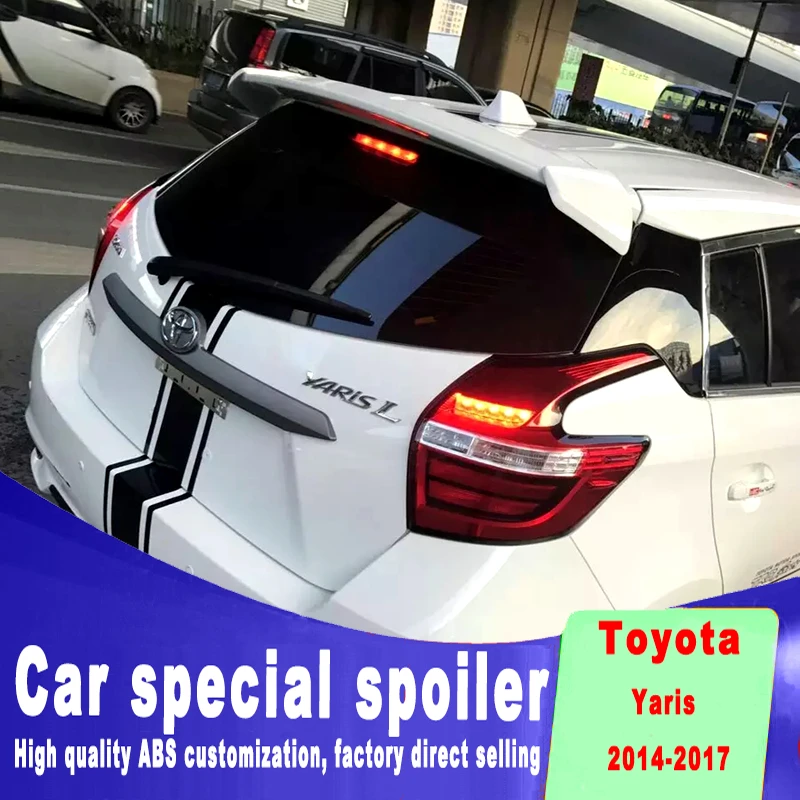 Спойлер для toyota Yaris спойлер из АБС пластика багажника губ крыла заднего окна 2014 2017