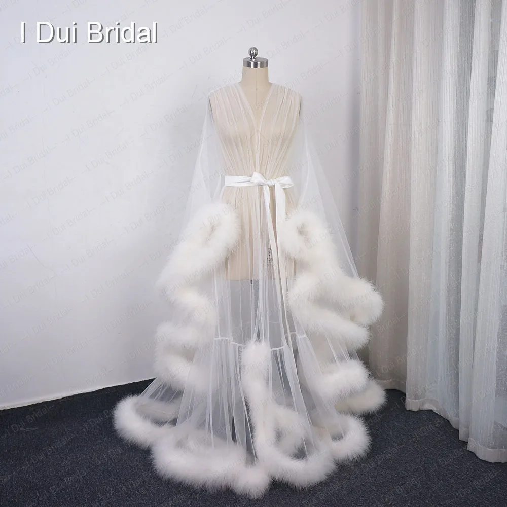 Рисунок 4 - Длинное Тюлевое платье с пышными перьями