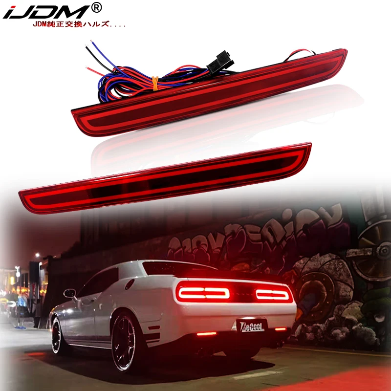 IJDM OEM 3D оптические стисветодиодный фонари для бампера и отражателя 2015 2019 Dodge Challenger