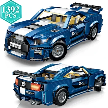 

Technic Ideas Blue Rider Car Drift Buliding Blocks Static Car Simulation Model Bricks Toys Boys Birthday Gift for Boyfriend
