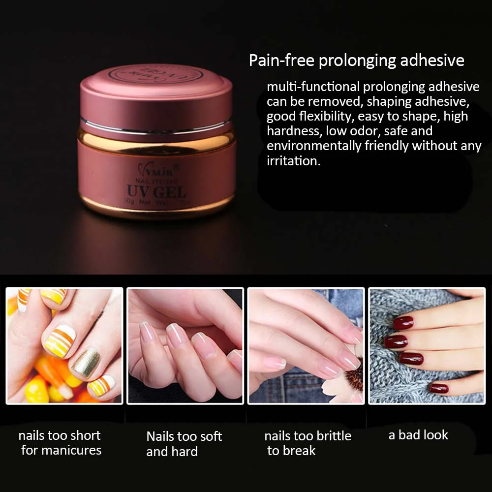 

MeterMall Manicure Nail Builder UV Gel Complete Building Gel Extended Glue Soak Off UV/LED Multi-functional Glue 56ML