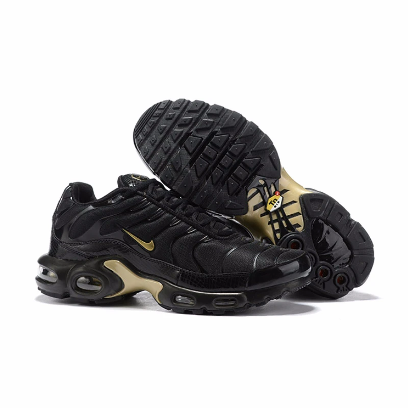 Nike TN Air Max Plus Frequency Pack Оригинальные желтые черные мужские кроссовки удобные спортивные легкие кроссовки# AV7940-700 - Цвет: 852630-001