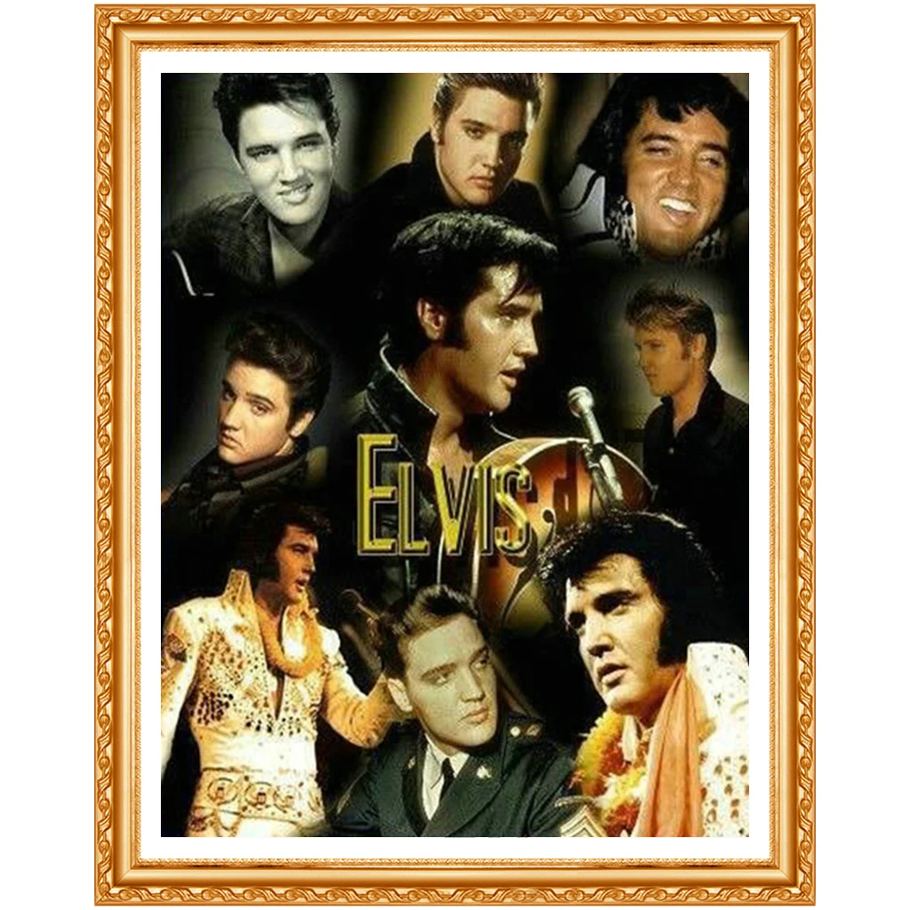 Elvis фото Стразы со сквозным отверстием 5D DIY алмазная живопись 3D наборы вышивки