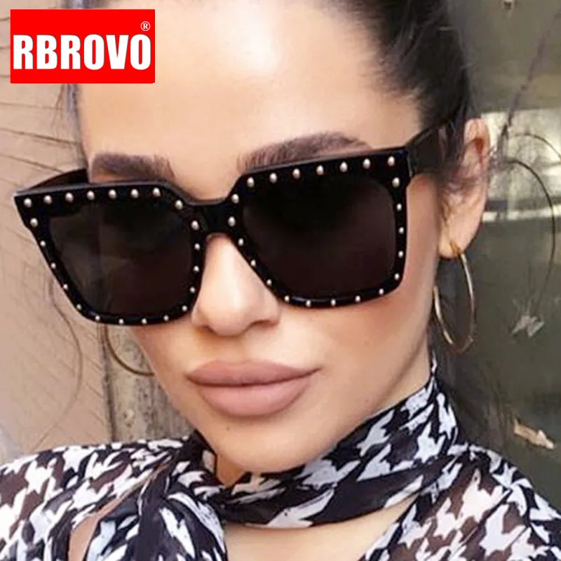 

RBROVO 2019 Large Frame Sunglasses Women Outdoor Driving Classic Vintage Glasses Brand Designer UV400 Oculos De Sol Masculino