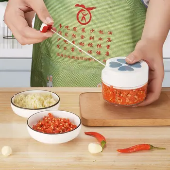 

Multifunction Household Manual Vegetable Garlic Minced Meat Chopper Hand Pull Spiral Food Slicer Onion Processor Silcer Shredder