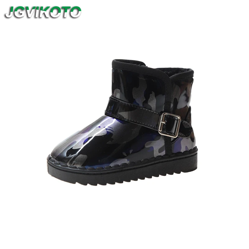 Kids Snow Boots For Boys Girls Waterproof Fashion Children Boots Classic Ankle Boots Non-slip Warm Thick Cotton Soft Tide 25-36