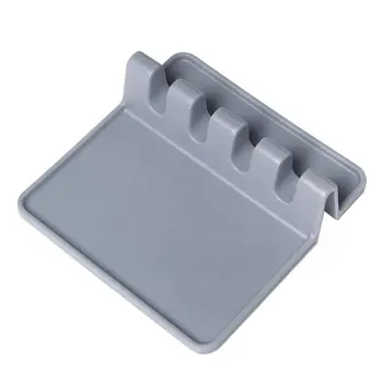 

Household Silicone Cutlery Stand Square Spoon Drain Pad Silicone Spoon Holder Spatula Spoon Tool Holder