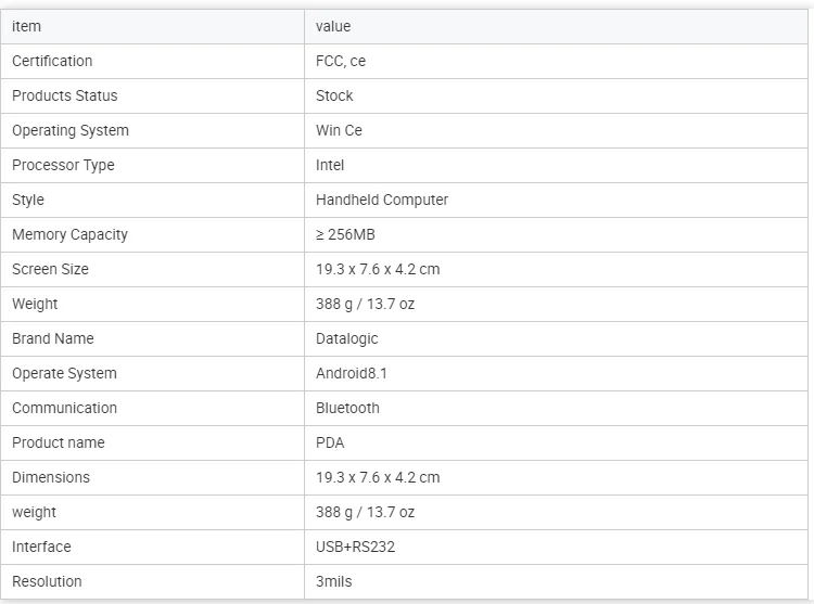 Datalogic Skorpio X4 PN 942550017 50 Key Numeric 2D Ima ger Android 4.4 blue tooth industrial handheld pda Data collector