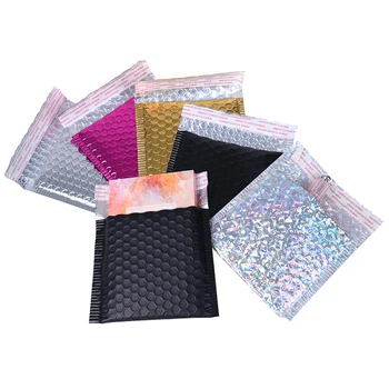 

10pcs Lipstick Packaging Shipping Bubble Mailers Gold Paper Padded Envelopes Gift Bag Bubble Mailing Envelope Bag
