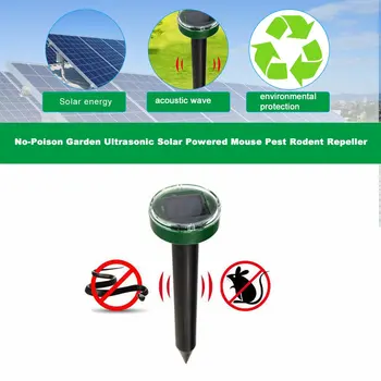 

Garden Yard Ultrasonic Solar Powered Snake Mouse Pest Rodent Repeller Household Fox Mole Gopher Animal Repellent Pest Control