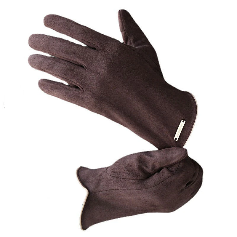 2021 Fashion Men's Winter Warm Gloves Plus Velvet Small Standard Full-finger Split-finger Cycling Tactile Gloves best men's winter gloves for extreme cold