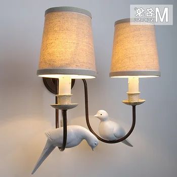 

loft mirror light crystal corridor bedroom bedside lampara pared