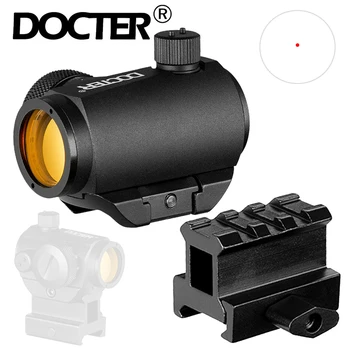 online Mini 1x24 Rifescope Vista Iluminado Sniper Vermelho Verde Ponto Vista Com Liberação Rápida Red Dot Scope 20mm Rali Montar Caça