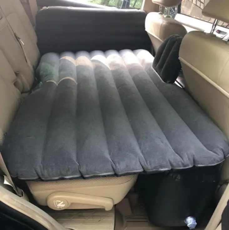 Автомобильное заднее сиденье пара 2 человек сделать любовь секс кровать путешествия открытый палатка матрас SUV Надувная Подушка Отдых Мат с насосом - Цвет: Черный