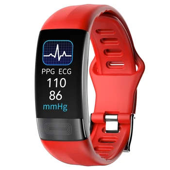 

Fitness Bracelet Smart Temperature Measurement ECG Pedometer Smartband Blood Oxygen Sleep Monitoring Sport Smart Band P11 PLUS