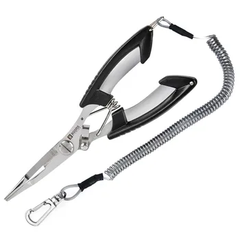 

Booms Fishing H01 Multifunctional Fishing Pliers Scissor Stainless Steel Fishing Tool with Lanyard