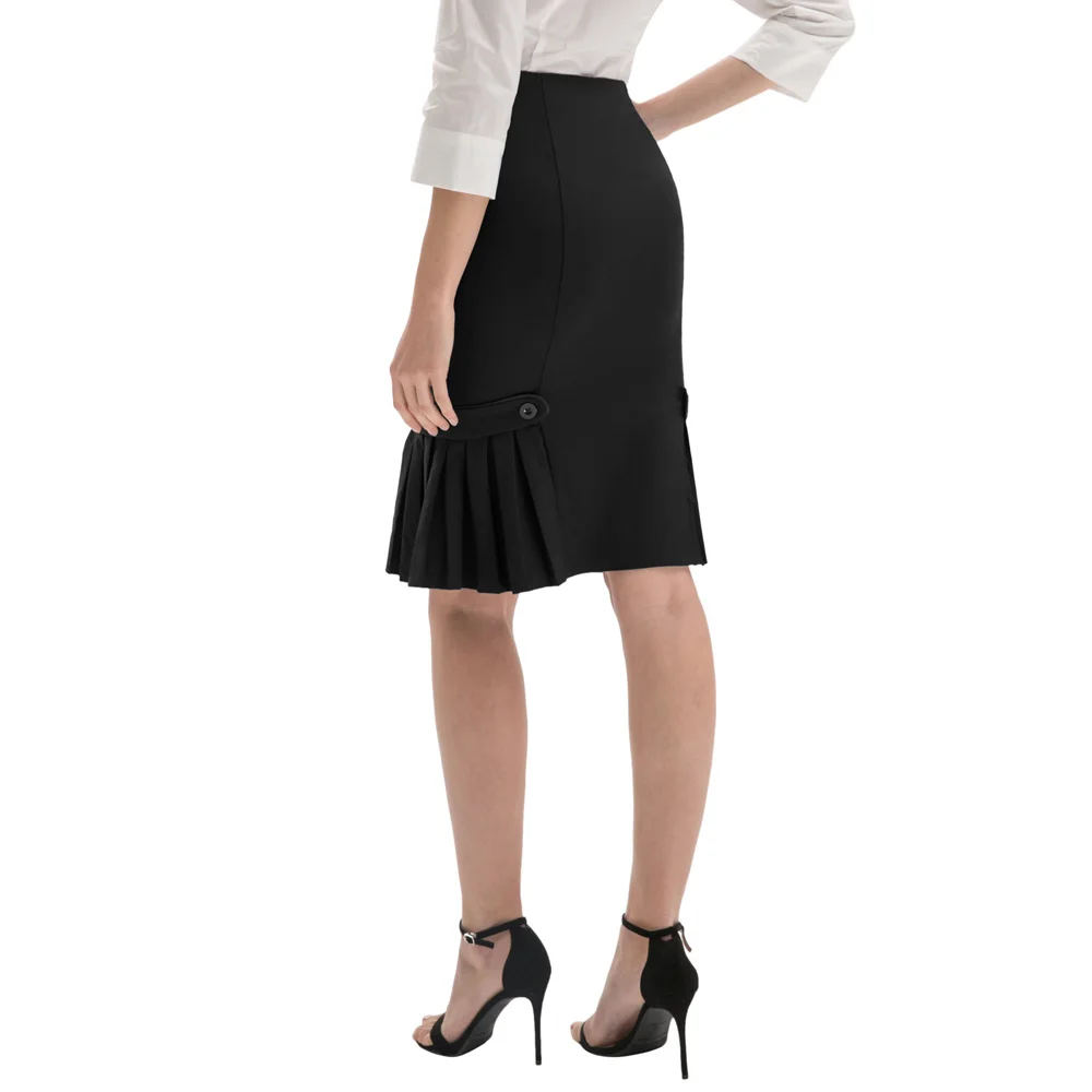 Женская юбка летняя с высокой талией Повседневная Формальная офисная деловая Женская облегающая юбка-карандаш на бедрах