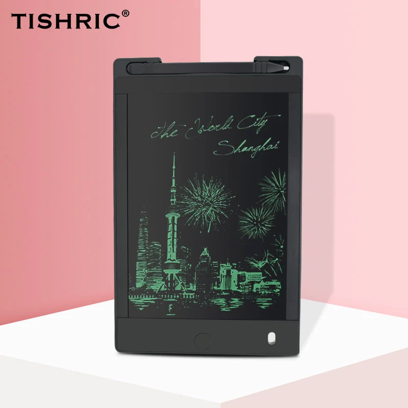 TISHRIC ЖК-планшет для письма 8,5 дюймов электронный стираемый планшет для рисования/коврик/доска для детей цифровой графический планшет для рисования - Цвет: 8.5 black no lock