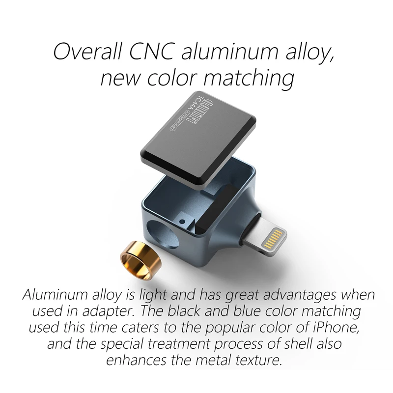 DD ddHiFi TC44A 4.4mm Headphone Adapter for iphone CS43131 DAC Chip Supports Native DSD256 and PCM 32bit/384kHz