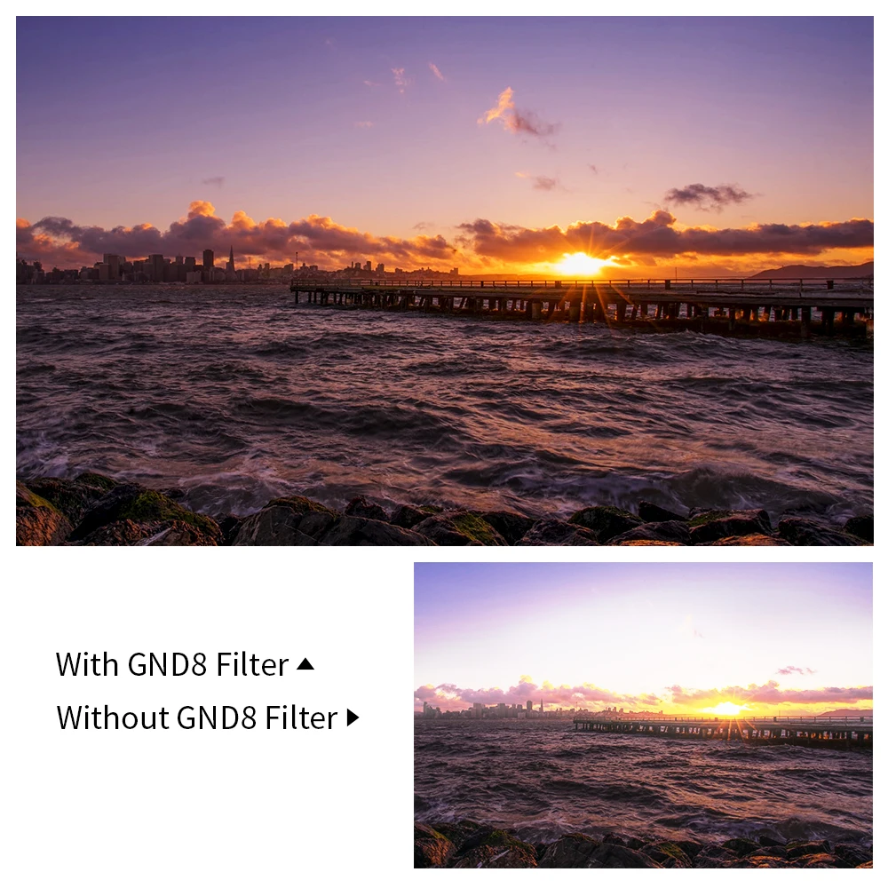 K & F CONCEPT 100*150*2 0 мм Pro Reverse GND8 (0 9) квадратный фильтр 100 HD Оптическое стекло