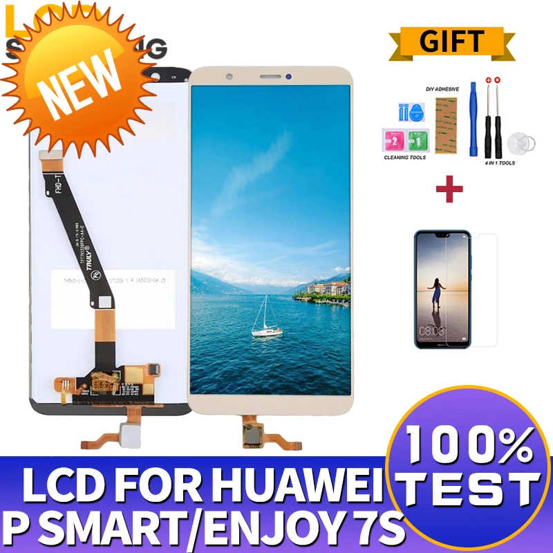 

5.65" AAA Quality LCD For Huawei P Smart LCD Display FIG-LX1 LA1 Touch Screen Digitizer Assembly For enjoy7S Display Replace