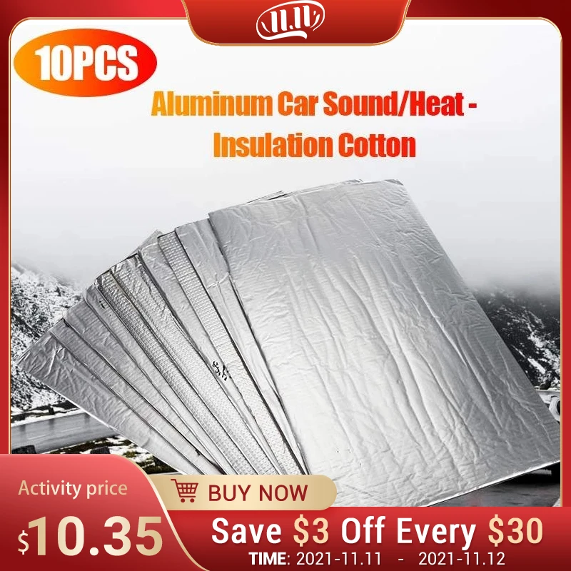 10 шт. автомобильные звукоизоляционные пенные коврики с защитой от изоляция