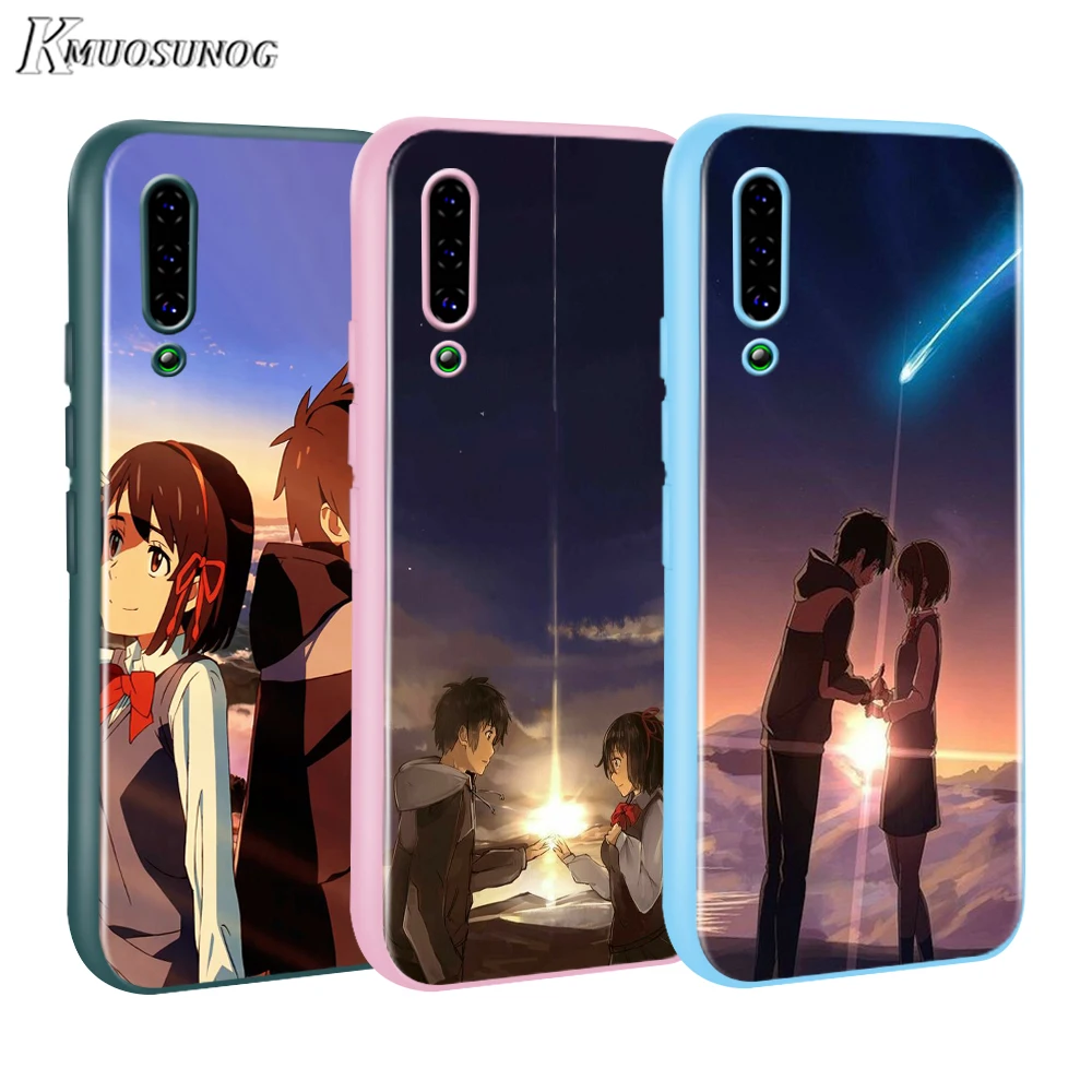 

Anime Your Name Baseus Candy Color Cover for Xiaomi Mi NOTE 10 9 8 Pro 9T SE A1 A2 A3 CC9 SE Lite F1 Phone Case