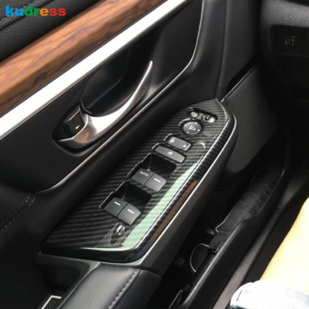 Для Honda CRV CR V 2017 2018 2019 отделка под дерево интерьер окна подъемник панель Крышка