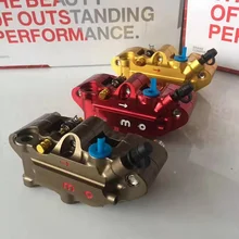 Универсальный мотоцикл задний тормозной суппорт для 40 мм крепление радиальные P4* 27 мм поршни для Honda Yamaha Kawasaki Suzuki