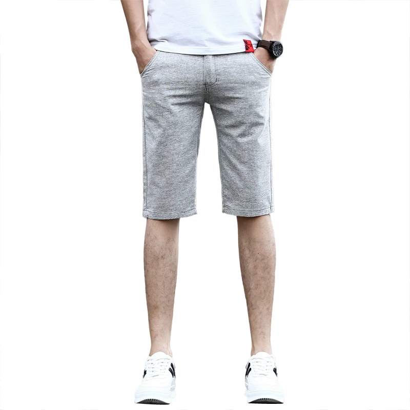 Летние льняные повседневные шорты, мужские однотонные спортивные шорты, дышащие мужские короткие брюки, модная одежда