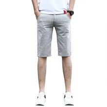 Летние льняные повседневные шорты, мужские однотонные спортивные шорты, дышащие мужские короткие брюки, модная одежда