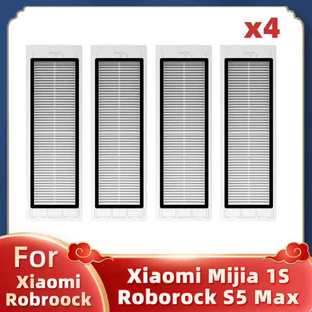 For Xiaomi Mi Robot Vacuum Cleaner 1 / 1S SDJQR01RR SDJQR02RR SDJQR03RR Roborock S502-00 S5 Max S6 Main Side Brush Hepa Filter 4 Hepa Filter