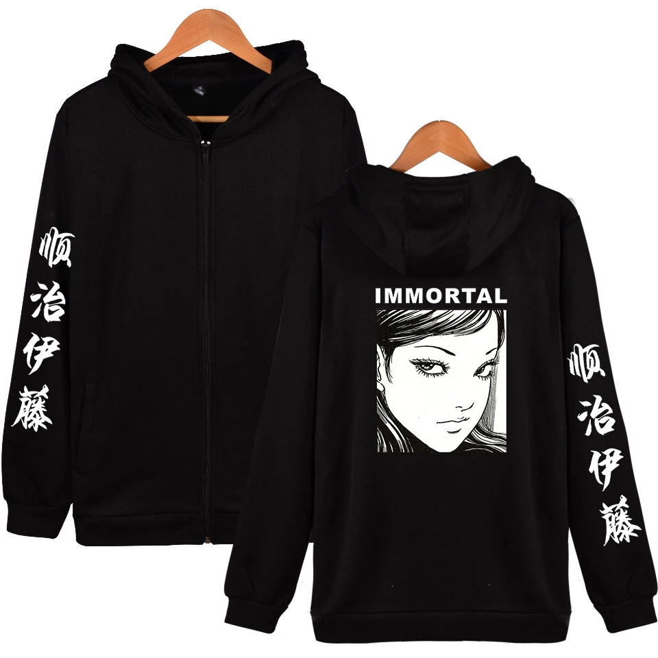 

Junji Ito 2D Zipper Hoodies Hooded Sweatshirts 2020 New Arrival Hot Sale Clothes Women/men Long Sleeve Casual Full Plus Size 4XL