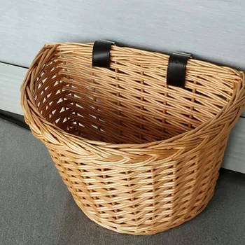 

Children Outdoor Bicycle Basket Environmentally Friendly Handwoven Willow Storage Baskets Organizador