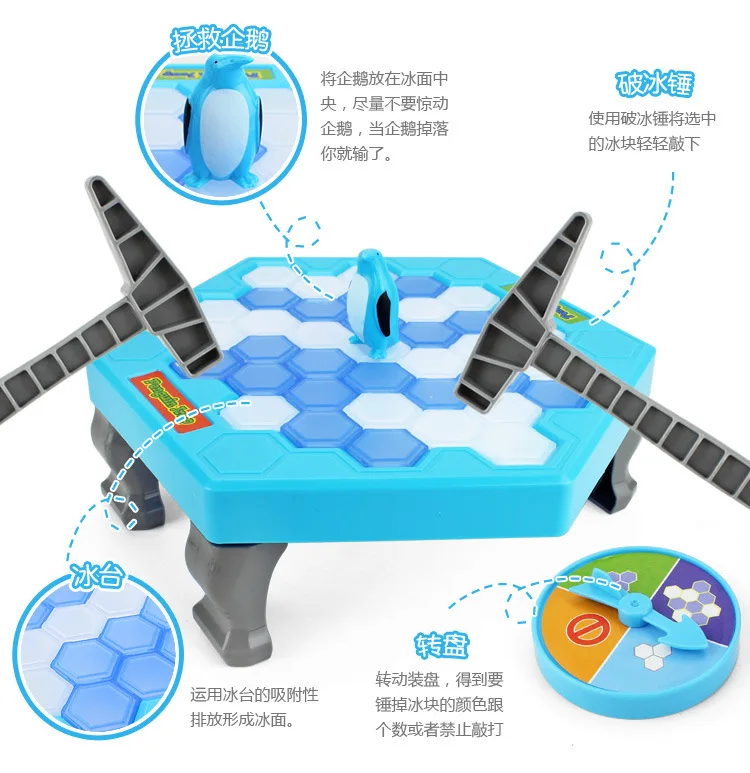 Сохранить Пингвин изделия для крошения льда большой семьи забавная настольная игра детские игрушки подарки, которые делают пингвина отвалиться от потери этой игры