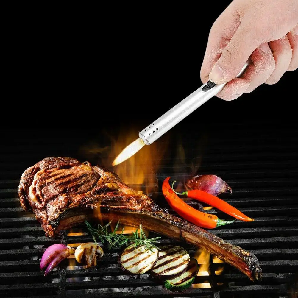 Metal torch lighter Outdoor Barbecue Charcoal Gas Cooker butane soplete cocina Stove Kitchen Igniter Gun Lighter | Дом и сад