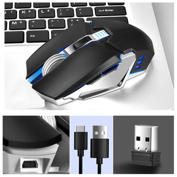 

SOONHUA 2.4GHz Wireless Mouse Six-Key Mouse With Light Effect And USB Receiver Wireless Mouses For Laptop PC Computers