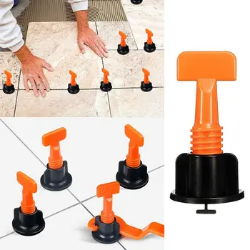 

Premium Tile Leveling System Kit With 50Pcs Tile Leveler Spacers, 2X Special Wrenches, Reusable Tile Installation Tool Kit