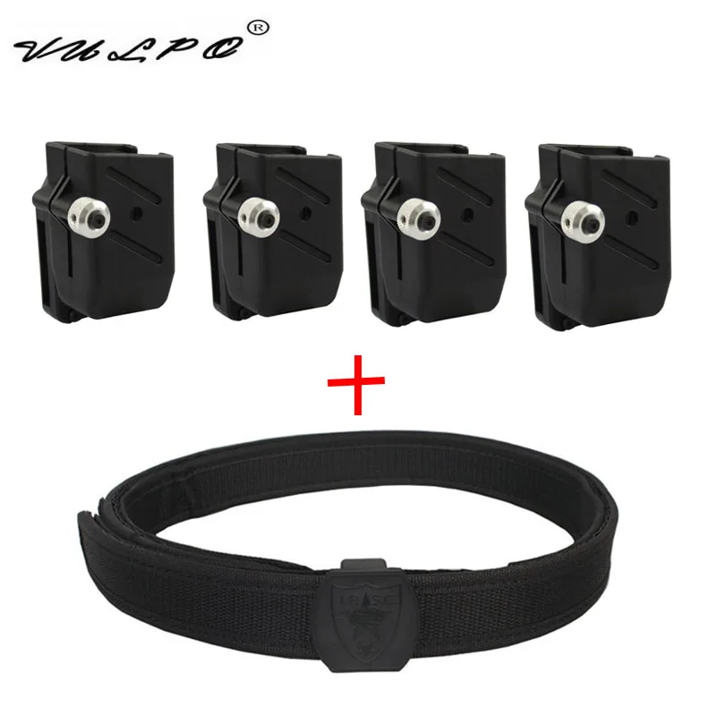 BK 4 Pouch VULPO IPSC стрельба ремень скорость подсумок набор тактический ремень Маг кобура пистолет быстрый подсумок - Цвет: BK 4 Pouch