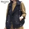 Max LuLu 2022 Autumn Luxury Coats Korean Designer Ladies Vintage Clothes Womens Printed Denim Waistcoats Black Sleeveless Vest ► Photo 1/6