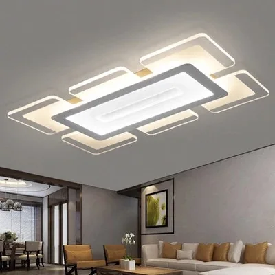

Ultra-Thin LED Ceiling Lamp Rectangular Minimalist Modern Personalized & Creative Glorious Living Room Lights Household Master B