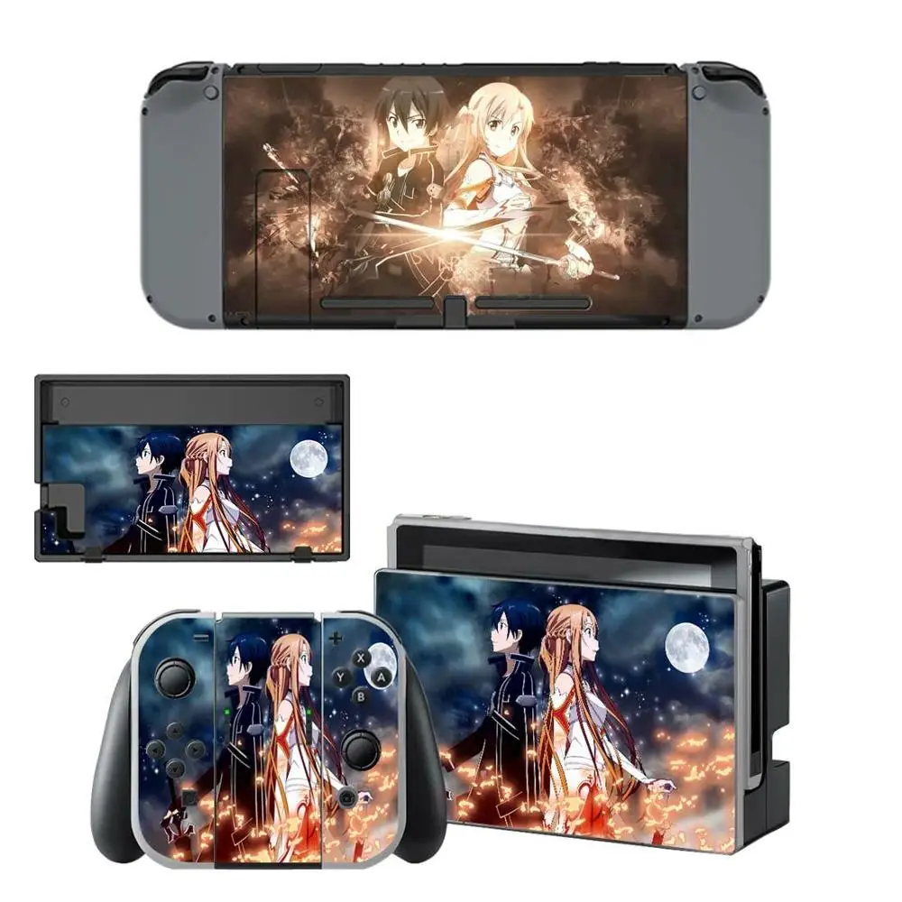 Sword Art Online nintendo switch, наклейки для nintendo Switch, наклейки для nintendo Switch Console Joy-con, наклейки для контроллеров - Цвет: YSNS0327