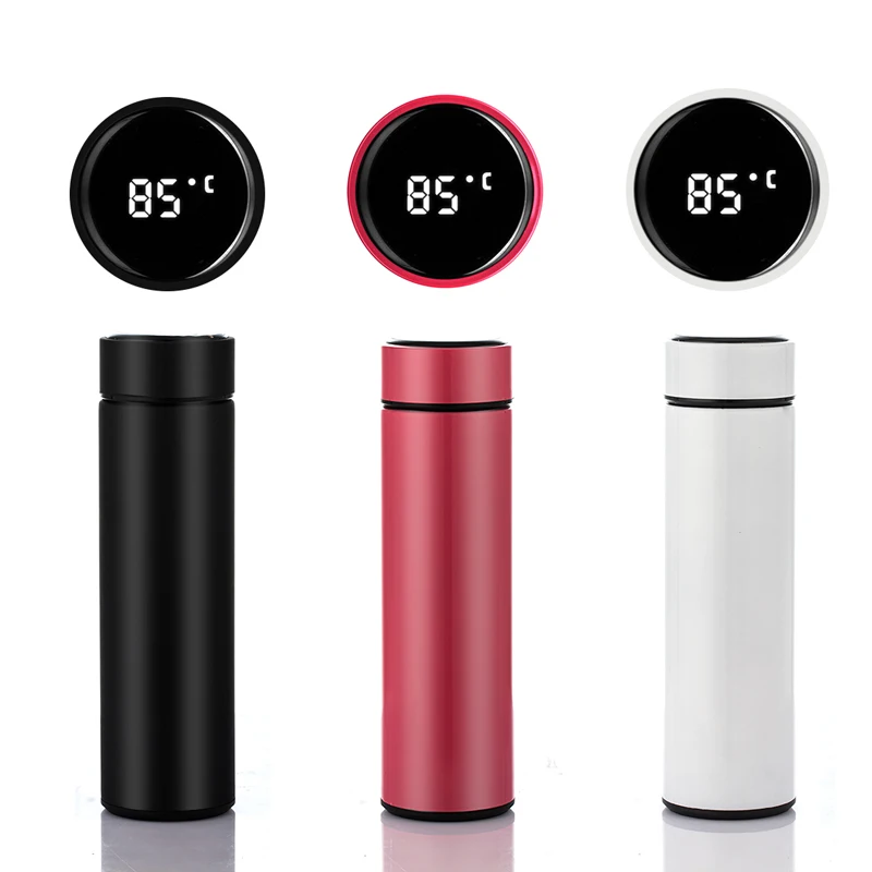 

Double Wall Insulated Vacuum Flask Smart Stainless Steel Water Thermal Bottle With LCD Touch Screen Waterproof Coffee Thermo Mug