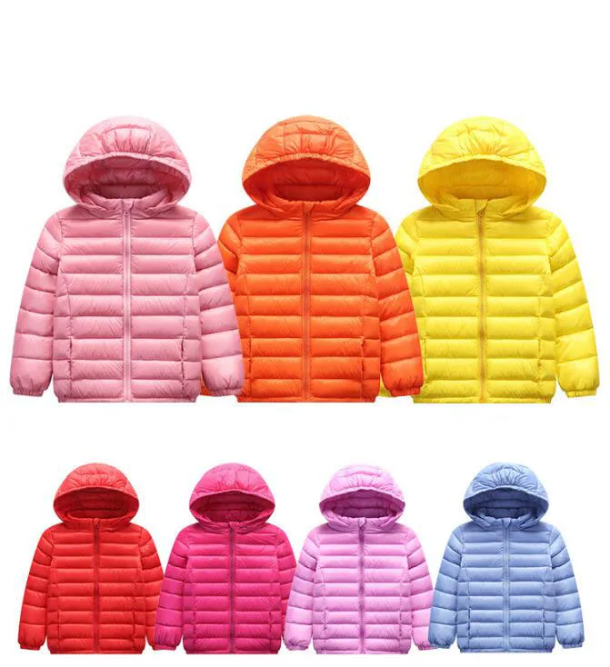 Осенняя теплая детская куртка на утином пуху верхняя одежда пальто с капюшоном