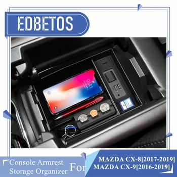 

Car Armrest Box Storage For Mazda CX9 2016 2017 2018 2019 / Mazda CX8 2017 - 2019 Central Console Storage Box Interior Organizer