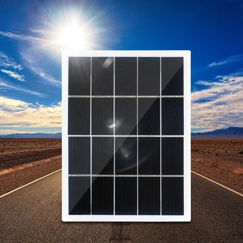 

3W 5V Solar Panel Polycrystalline Silicon Solar Cell DIY Waterproof Camping Portable Power Solar Panel Compatible for Garden